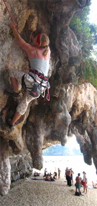 Lisa Ferazza Climbing in Thailand